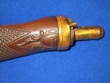 A SCARCE CIVIL WAR LARGE 9 INCH GUN STOCK POWDER FLASK MADE BY "DIXON & SONS" IN VERY FINE UNTOUCHED CONDITION! - 6 of 11