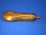 A SCARCECIVIL WAR "COLT'S PATENT" MARKED POWDER FLASK FOR A COLT MODEL 1849 PERCUSSION POCKET REVOLVER IN FINE UNTOUCHED CONDITION! - 7 of 9