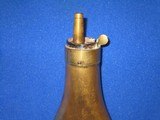 A SCARCECIVIL WAR "COLT'S PATENT" MARKED POWDER FLASK FOR A COLT MODEL 1849 PERCUSSION POCKET REVOLVER IN FINE UNTOUCHED CONDITION! - 5 of 9