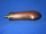 A SCARCE COLT CIVIL WAR DOUBLE SIDED POWDER FLASK FOR A COLT MODEL 1849 PERCUSSION POCKET REVOLVER IN MINTY UNTOUCHED CONDITION! - 9 of 10