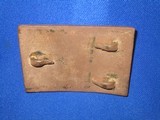 AN EARLY AND VERY SCARCE CIVIL WAR CONFEDERATE "C.S.A." RECTANGULAR BUCKLE WITH ORIGINAL CONFEDERATE BELT IN VERY NICE UNTOUCHED CONDITION! - 12 of 12