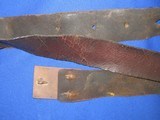 AN EARLY AND VERY SCARCE CIVIL WAR CONFEDERATE "C.S.A." RECTANGULAR BUCKLE WITH ORIGINAL CONFEDERATE BELT IN VERY NICE UNTOUCHED CONDITION! - 8 of 12