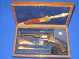 A CIVIL WAR CONFEDERATE "J. CALVERT" REVOLVER IN ITS CASE & A "CORSAN DENTON BERDEKIN CO." BOWIE KNIFE I'ED TO "BENJAMIN - 1 of 20