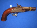 AN EARLY AND SCARCE U.S. ISSUED MEXICAN WAR & CIVIL WAR N.P. AMES MODEL 1842 PERCUSSION SINGLE SHOT NAVY PISTOL DATED 1844 IN VERY NICE CONDITION! - 1 of 17