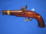 AN EARLY AND SCARCE U.S. ISSUED MEXICAN WAR & CIVIL WAR N.P. AMES MODEL 1842 PERCUSSION SINGLE SHOT NAVY PISTOL DATED 1844 IN VERY NICE CONDITION! - 5 of 17