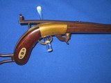 A VERY EARLY AND SCARCE 1840'S TO 1850'S AMERICAN MADE BRASS FRAMED COACH SHOULDER STOCKED UNDERHAMMER PERCUSSION RIFLE IN FINE UNTOUCHED COND - 9 of 16
