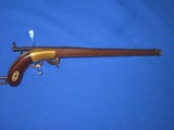 A VERY EARLY AND SCARCE 1840'S TO 1850'S AMERICAN MADE BRASS FRAMED COACH SHOULDER STOCKED UNDERHAMMER PERCUSSION RIFLE IN FINE UNTOUCHED COND - 7 of 16