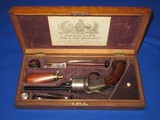 AN EARLY & RARE CASED JOSEPH LANG ENGRAVED PERCUSSION DRAGOON REVOLVER WITH A RARE GAS SEAL CYLINDER IN MINT CONDITION! - 1 of 17