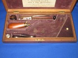 AN EARLY & RARE CASED JOSEPH LANG ENGRAVED PERCUSSION DRAGOON REVOLVER WITH A RARE GAS SEAL CYLINDER IN MINT CONDITION! - 3 of 17