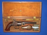 AN EARLY CIVIL WAR CASED MASS. ARMS CO. MAYNARD PRIMED PERCUSSION "JOHN BROWN"
BELT MODEL REVOLVER IN FINE CONDITION! - 1 of 18