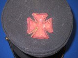 A Scarce And Very Desirable U.S. Civil War McDowell Forage Cap With Original 5th Corp Badge Sewn On The Top In Fine Untouched Condition! - 6 of 9