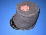 A Scarce And Very Desirable U.S. Civil War McDowell Forage Cap With Original 5th Corp Badge Sewn On The Top In Fine Untouched Condition! - 1 of 9
