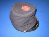 A Scarce And Very Desirable U.S. Civil War McDowell Forage Cap With Original 5th Corp Badge Sewn On The Top In Fine Untouched Condition! - 3 of 9