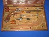 An Early Civil War Belgium Made Percussion Dueling Pistol In Its Original Double Casing With All Its Multiple Accessories In Excellent Condition! - 2 of 16