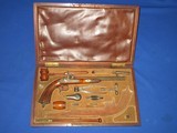 An Early Civil War Belgium Made Percussion Dueling Pistol In Its Original Double Casing With All Its Multiple Accessories In Excellent Condition! - 1 of 16