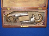 A Scarce Pair Of Civil War Cased Moore's Patent Firearms Co. No. 1 Deringers In Fine Untouched Condition! - 2 of 11