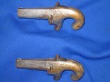 A Scarce Pair Of Civil War Cased Moore's Patent Firearms Co. No. 1 Deringers In Fine Untouched Condition! - 5 of 11