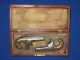 A Scarce Pair Of Civil War Cased Moore's Patent Firearms Co. No. 1 Deringers In Fine Untouched Condition! - 1 of 11