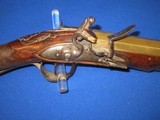 An Early And Scarce 1790-1810 High Grade Eliptical Brass Duck Bill Barreled Blunderbuss With A Flip Out Bayonet In Fine Plus Untouched Condition! - 2 of 17