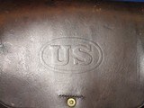 Indian War Era US Army Cavalry No. 1 Hagner Leather Cartridge Box for .50-70 Cartridges   - 2 of 12