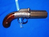 An Early 1840's To 1850's Civil War Deluxe "G.R. Collis" Improved Revolving Pepperbox Percussion Pistol In Its Original Case With Ac - 4 of 4