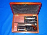 An Early 1840's To 1850's Civil War Deluxe "G.R. Collis" Improved Revolving Pepperbox Percussion Pistol In Its Original Case With Ac - 1 of 4