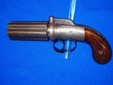 An Early 1840's To 1850's Civil War Deluxe "G.R. Collis" Improved Revolving Pepperbox Percussion Pistol In Its Original Case With Ac - 3 of 4