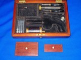 An Early 1840's To 1850's Civil War Deluxe "G.R. Collis" Improved Revolving Pepperbox Percussion Pistol In Its Original Case With Ac - 2 of 4