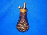 Early Civil War "Colt's Patent" Eagle, Shield, & Stars Powder Flask For A Colt Model 1849 Pocket