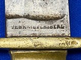 German 1880’s Faschinenmesser Artillery Short Sword - Gebr. Weyersberg Marked - 7 of 12