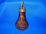 Civil War Colt Model 1851 Eagle, Cannon, Flags, and Stars Percussion Navy Powder Flask - 4 of 4