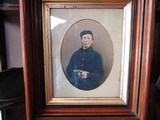 U.S. Civil War Beautiful ID’ed Framed Albumen Tinned Photograph of a Union Solder - 2 of 9