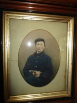 U.S. Civil War Beautiful ID’ed Framed Albumen Tinned Photograph of a Union Solder - 4 of 9
