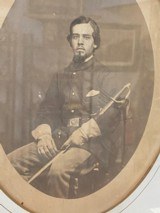 U.S. Civil War Beautiful Framed Albumen Tinned Photograph of a Cavalry NCO - 3 of 10