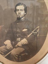 U.S. Civil War Beautiful Framed Albumen Tinned Photograph of a Cavalry NCO - 6 of 10