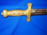 U.S. Civil War Ames Model 1832 Short Artillery Sword Dated 1855 with Its Original Two Piece U.S. Buckle And White Buffed Leather Belt Rig - 3 of 4