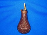 Early Civil War Colt Model 1851 Percussion Navy Revolver Powder Flask  - 1 of 4