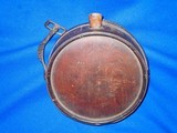 Early and Scarce Civil War Confederate Wood Canteen With Wood Spout And Original Leather Field Made Sling - 2 of 4