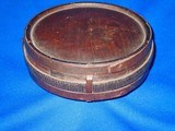Early and Scarce Civil War Confederate Wood Canteen With Wood Spout And Original Leather Field Made Sling - 4 of 4