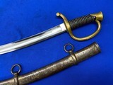U.S. Civil War Issued Ames Model 1840 Heavy Artillery Sword Dated 1865 - 1 of 10