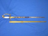 An Early 1800's U.S. Military Eagle Head Officers Sword With A Blue And Gold Blade Made By 