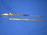 An Early 1800's U.S. Military Eagle Head Officers Sword With A Blue And Gold Blade Made By 