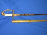 An Early 1800's U.S. Military Eagle Head Officers Sword With A Blue And Gold Blade Made By 