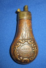 Scarce Civil War Era Mass. Arms John Brown Belt Model Flask - 1 of 5
