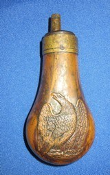 Scarce Civil War Era Mass. Arms John Brown Belt Model Flask - 2 of 5