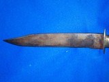 An Early Civil War Confederate Hand Made Clip Point Bowie Knife In Nice Untouched Condition!  - 3 of 4