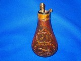 Civil War Remington Dog Motif Powder Flask For A .36 Caliber Remington Percussion Navy, Or Police Revolver And .36 Caliber Percussion Rifle - 1 of 4