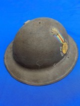 WWI Hand Painted M1917 Doughboy Helmet 26th Division - 4 of 9