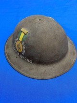 WWI Hand Painted M1917 Doughboy Helmet 26th Division - 3 of 9