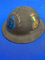 WWI Hand Painted M1917 Doughboy Helmet 26th Division - 2 of 9